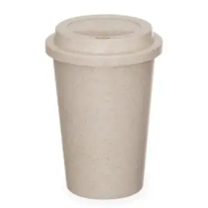Copo Em Fibra De Bambu Com Tampa - 450ml