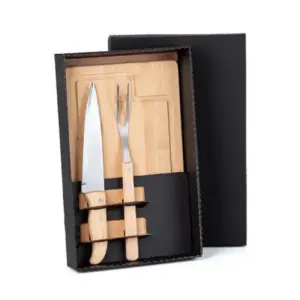Kit Para Churrasco Em Bambu/madeira