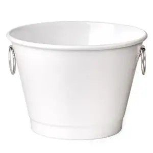 Balde Para Gelo Com Argolas - Branco - 6l