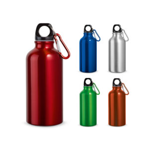 LANDSCAPE METTALIC. Garrafa esportiva em alumínio com acabamento metálico (400 mL)
