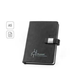 MUSSET A5. Agenda A5 em PU (58% reciclado)