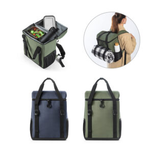ROMA L. Cooler. Mochila térmica almofadada em ripstop poliéster reciclado 600D com interior forrado em PEVA 16 L