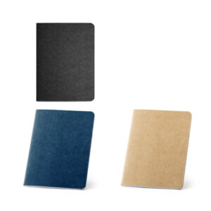 BULFINCH. Caderno B7 de capa flexível em cartão kraft 100% reciclado, com páginas lisas recicladas