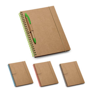 GARDEN. Caderno B6 de capa dura em cartão, com páginas pautadas recicladas