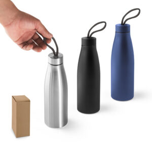 MORGAN. Squeeze em aço inox 90% reciclado de parede simples (710 mL)