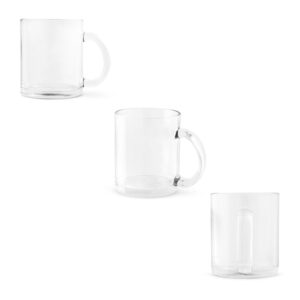 CARMO. Caneca em vidro para sublimação (350 mL)