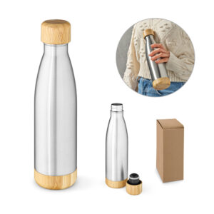 BROMELL 550. Garrafa térmica em aço inox 90% reciclado de parede dupla isolada a vácuo (550 mL)