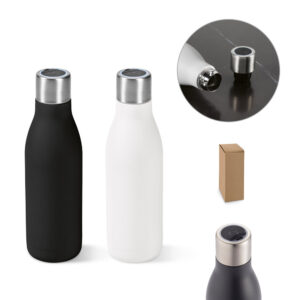 CHILWELL. Garrafa térmica em aço inox 90% reciclado de parede dupla com sistema de auto-sanitização UV (500 mL)