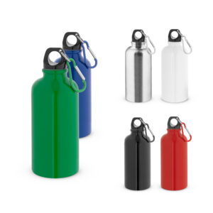 KARSTEN M. Squeeze esportiva em aço inox, de parede simples com acabamento brilhante (560 mL)