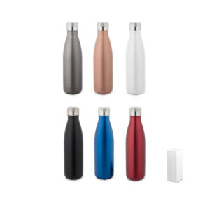 SHOW SATIN. Garrafa térmica em aço inox de parede dupla isolada a vácuo (500 mL)