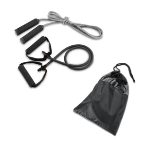 BRADY. Conjunto fitness composto por elástico e corda de pular