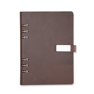 Caderno Fichário Couro Sintético