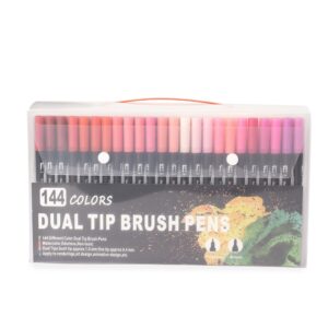 Kit Canetinhas Ponta Dupla 144 Cores