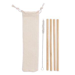 Kit Canudos De Bambu