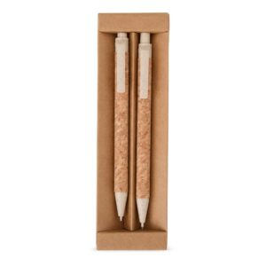 Kit Ecológico Caneta E Lapiseira Cortiça