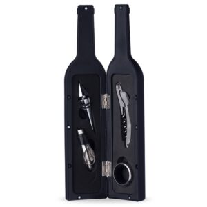 Kit Vinho Plástico Resistente 4 Peças Formato Garrafa