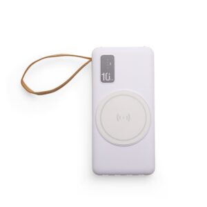 Power Bank 10.000mah Com Carregamento Via Indução Ou Via Cabo