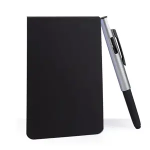 Bloco Para Anotações Com Caneta - Preto/prata