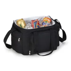 Bolsa Térmica Preta Em Polyester 600d, 300d E Peva - 15l