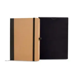 Caderneta S/ Pauta - 12,2x17cm - Bege/preto