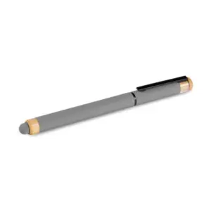 Caneta Roller Em Alumínio Reciclado / Bambu - Cinza