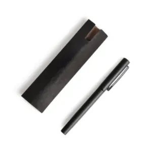 Caneta Roller Em Alumínio Com Tampa - Preta