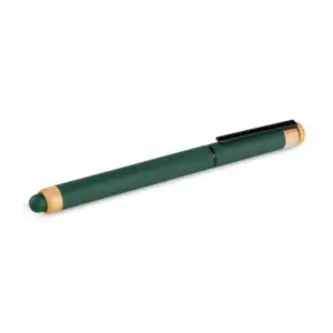 Caneta Roller Em Alumínio Reciclado / Bambu - Verde