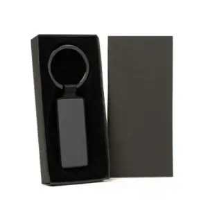 Chaveiro Em Metal - Cinza/preto