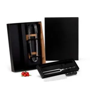 Conj. Para Churrasco Premium Em Madeira / Inox