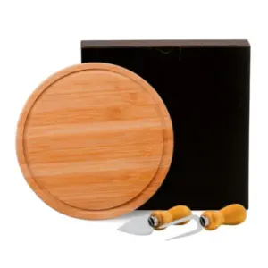 Conj. Para Queijo Em Bambu / Inox - 3 Pçs