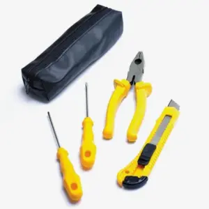 Conjunto De Ferramentas 4 Pçs Com Chaves Cabo Amarelo