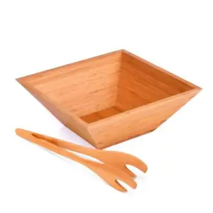 Conjunto Para Salada Em Bambu - 2 Pçs