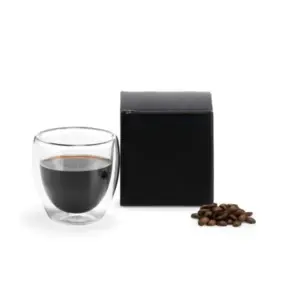 Copo Em Vidro Parede Dupla - 250 Ml