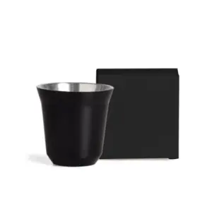 Copo Para Café Em Aço Inox - Preto - 60ml