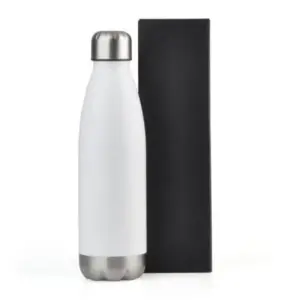 Garrafa Com Tampa Em Aço Inox - Branca - 750ml