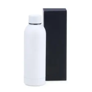 Garrafa Em Inox Parede Dupla - Branca - 500 Ml