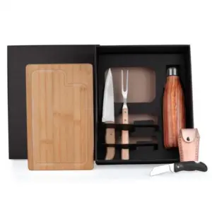 Kit Churrasco Com Garrafa, Canivete E Bainha - 6 Pçs