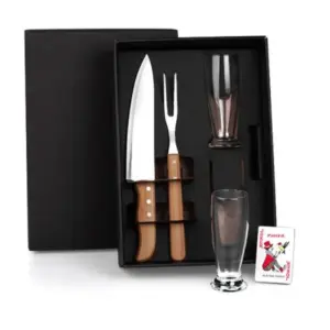 Kit De Copos E Facas - 5 Pçs