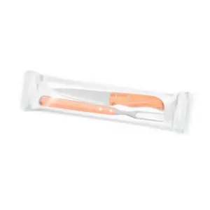 Kit De Garfo E Faca 7" Em Madeira / Inox - 2 Pçs