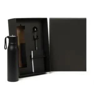 Kit Garrafa, Bloco Para Anotações E Caneta - 3 Pçs