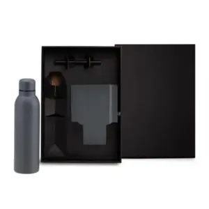 Kit Garrafa, Caderno E Caneta - 3 Pçs