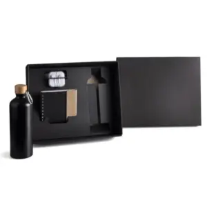 Kit Garrafa, Caderno E Fone - 4 Pçs