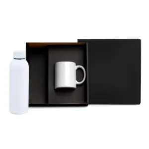 Kit Garrafa E Caneca - Branco - 2 Pçs