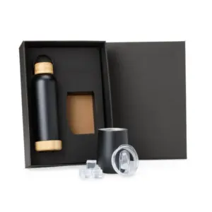Kit Garrafa E Copo Térmico - 2 Pçs