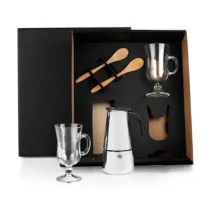 Kit Para Café Com Cafeteira Italiana - 5 Pçs