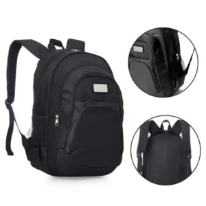 Mochila Preta Em Polyester 1680d / 600d