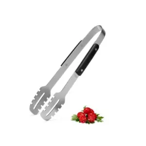 Pegador Em Madeira / Inox - Preto - 33cm