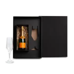 Taça De Vidro P/ Champagne 186 Ml - C/ Espaço Para Garrafa Mini